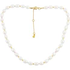 Hultquist Hultquist Pastel pearl Halskæde forgyldt