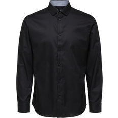 Selected New-mark Manches Longues Slim - Blanc