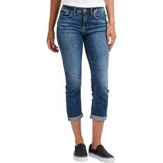 Silver Jeans Suki Mid Rise Capri Jeans - Indigo