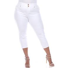 Women - Yellow Jeans White Mark Plus Capri Jeans