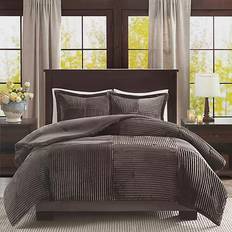 Polyester Bedspreads Madison Park Parker Corduroy Bedspread Gray (228.6x228.6)