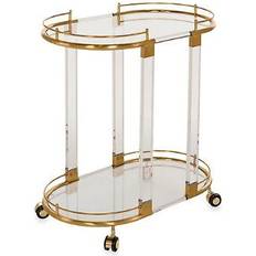 Glass Trolley Tables Safavieh Lennon Trolley Table 16.9x29.5"