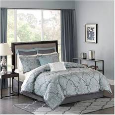 Madison Park Lavine Bed Linen Blue (259.08x228.6cm)
