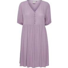 Korte kjoler - Lilla Ichi Ihmarrakech Aop Dress - Lavender Mist