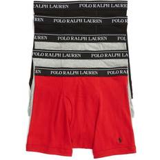 Briefs - Red Men's Underwear Polo Ralph Lauren Classic Fit Boxer Briefs 5-Pack