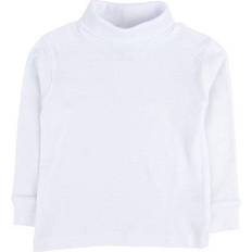 Girls - White Turtlenecks Leveret Cotton Neutral Turtleneck Shirts - White (28937005695050)