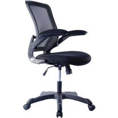 Blue Office Chairs Techni Mobili Mesh Task with Flip-Up Arms Office Chair 41"