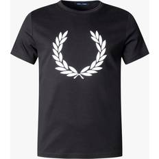 Fred Perry Flock Laurel Wreath Tee - Vit