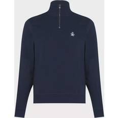 Original Penguin L/S Fleece Quarter - Blå