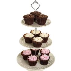 Best Cake Stands Premier Housewares 3-Tier Ceramic Lace Cake Stand