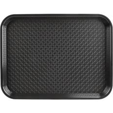 Verre Cristal Plateaux de Service Kristallon Polypropylene Fast Food Tray Black Large 450mm Plateau de service