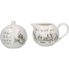 Blanco Azucareros Alice In Wonderland Sugar & Creamer Azucarero