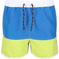 Polyester Swimwear Regatta Kid's Sergio Swim Shorts - Imperial Blue/Bright Kiwi (RKM024_WPH)