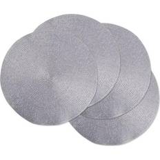 Place Mats Design Imports Metallic Round Woven Placemat, Set of 4 Place Mat