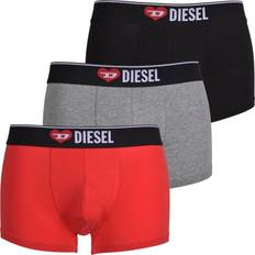 Diesel Men Underwear Diesel Men's UMBX-Damien Assorted 3-Pack Boxer Briefs in Black/Red Black/