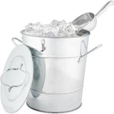 Silver Ice Buckets True Fabrications Galvanized Ice Bucket 5.35gal