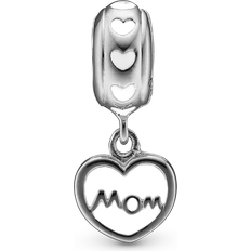 Hvid Charms & Vedhæng Christina Charms Mom Love