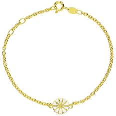 Lund Copenhagen Sølv Smykker Lund Copenhagen Marguerit Bracelet - Gold/White