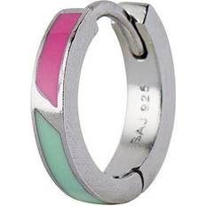 Stine A Petit Circus Huggie Earring - Silver/Pink/Green