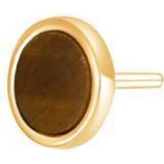 Nordahl Andersen Tiger's Eye Earrings - Gold/Brown