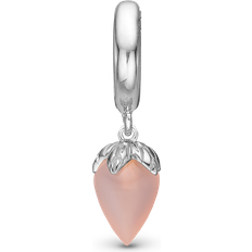 Kalcedon Charms & Vedhæng Drop Charm - Silver/Chalcedony