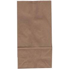 Jam Paper Kraft Lunch Bags 5 x 9.75 x 3 Brown 25/Pack Medium Plastic Bag & Foil