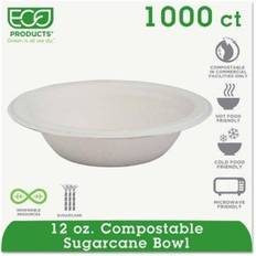 Eco-Products Sugarcane Bowls, 12 oz. Natural White, 1000/Carton Sugar Bowl