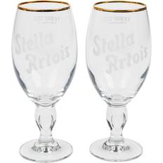 Stemmed Drink Glasses Stella Artois Heritage Chalice (2-Pack) Clear Gold Drink Glass 2pcs