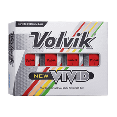 Volvik 2020 Vivid 3 Piece Golf Balls Matte Red 12 Pack