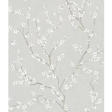 Wallpapers RoomMates RMK11270WP Grey Cherry Blossom Peel & Stick Wallpaper