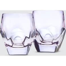 Purple Drink Glasses Godinger Astrid Double Old Fashion Glasses, Set Of 2 12/OZ Purple 12 oz Drink Glass