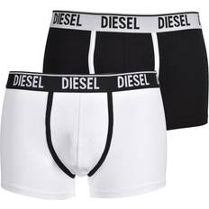 Diesel Men Underwear Diesel 2-Pack Contrast Piping Boxer Trunks, Black/White