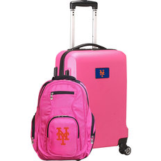 Mojo New York Mets Deluxe 2-Piece Backpack and Carry-On Set Pink