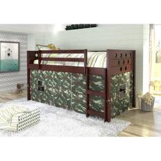 Tent bed Donco kids Twin Circles Low Loft Bed with Tent