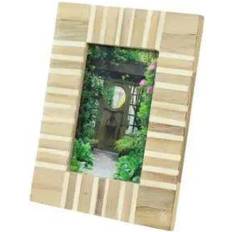 Striped Resin & Wood Picture Frame
