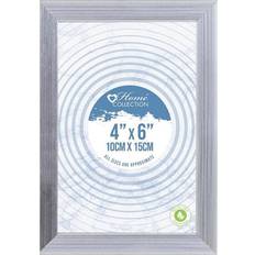 The Home Fusion Company Silver Modern Photo Picture Frame 6x4 5x7 8x6 10x8 A4 Certificate/6" x 4" Photo Frame
