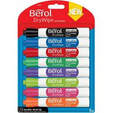 Berol Whiteboard Marker Dry Wipe Assorted Colours Chisel Tip 5mm
