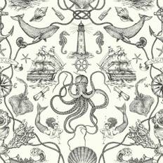 Wallpapers RoomMates Deep Sea Toile Peel & Stick Wallpaper, Multicolor