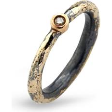 ByBirdie Ringe ByBirdie Heritage Golden Single Ring i 18 Karat med og Brillant 0,05 Carat