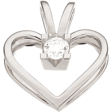 Kleopatra hjerte Scrouples Kleopatra Heart Pendant (0.25ct) - White Gold/Diamond