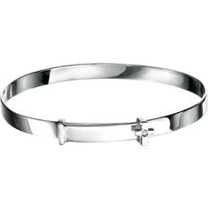 Cross Baby Bangle - Silver/Diamond
