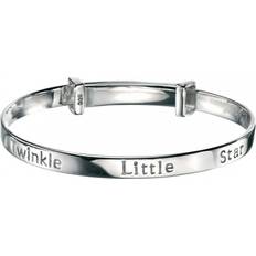 D For Diamond Twinkle Twinkle Little Star Bangle - Silver/Transparent