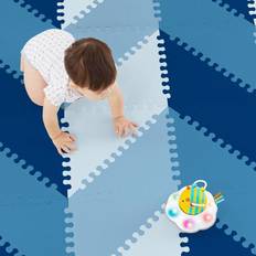 Skip Hop Play Mats Skip Hop Playspot Geo Foam Floor Tiles Blue Ombre