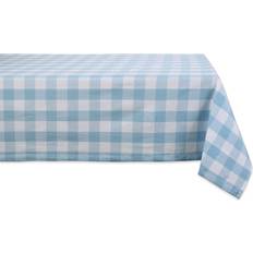 Design Imports Buffalo Tablecloth Blue, White (264.16x152.4cm)