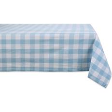 Design Imports Buffalo Tablecloth White, Blue (264.16x152.4cm)