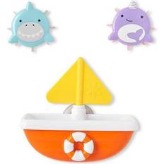 Skip Hop Badkarsleksaker Skip Hop Zoo Tip & Spin Boat Shark/Narwhal