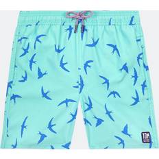 Tom & Teddy Little Boy's Boy's Bird Print Swim Trunks Aqua