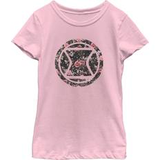 Fifth Sun Big Classic Widow Floral Girls Kortärmad T-shirt - Ljusrosa