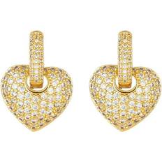 Eye Candy LA Los Angeles The Luxe Collection CZ Golden Hearts Earrings