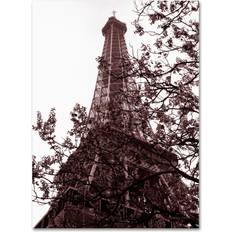 Posters Trademark Fine Art Kathy Yates 'Eiffel With Tree' Canvas Art,16x24 Poster